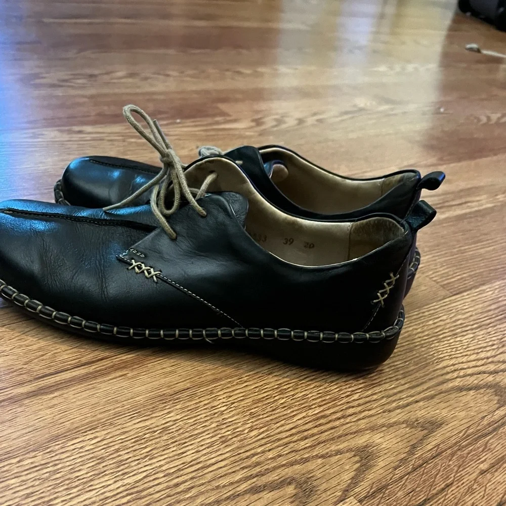 Josef Seibel Women’s Lindsey Oxford Black Leather Shoes Size 39 - Picture 10 of 15